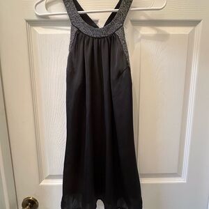 Charlotte Russe Black and Silver Tunic Top